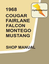 1968 Ford Mustang Mercury Cougar Service Manual